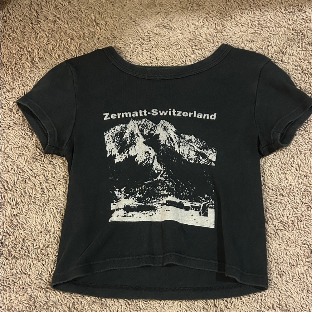 Brandy Melville Black Graphic Tee